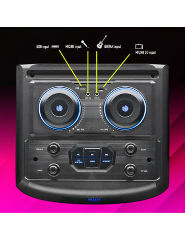 Ngs - Coluna 800w Duplo Subwoofer Bt...