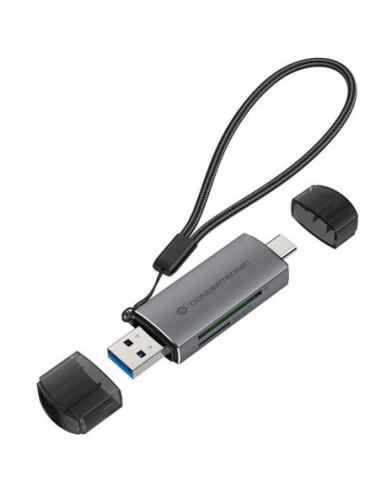 Conceptronic Leitor Cartoes Usb e Usb-C