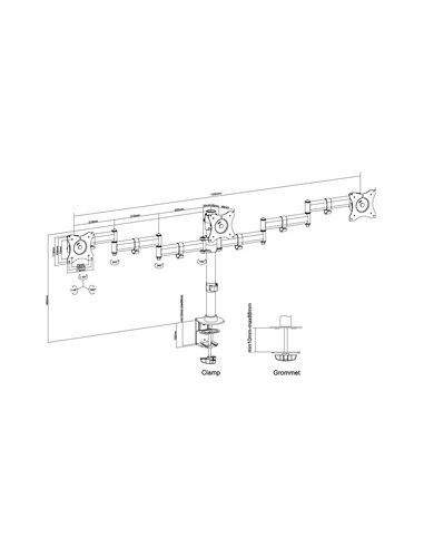 Suporte de Mesa Triplo para Monitores...
