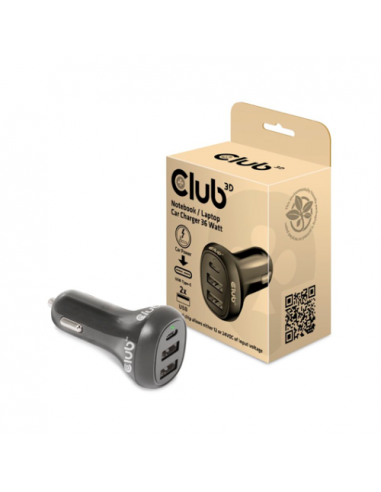 Carregador de Carro CLUB3D, 36W, 2... Carregador de Carro CLUB3D, 36W, 2...