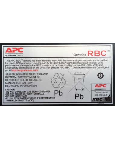 Bateria APC RBC2 para UPS, VRLA,...