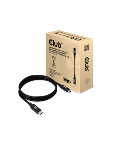 Cabo CLUB3D USB4 Gen3x2 Tipo-C, 1m,... Cabo CLUB3D USB4 Gen3x2 Tipo-C, 1m,...