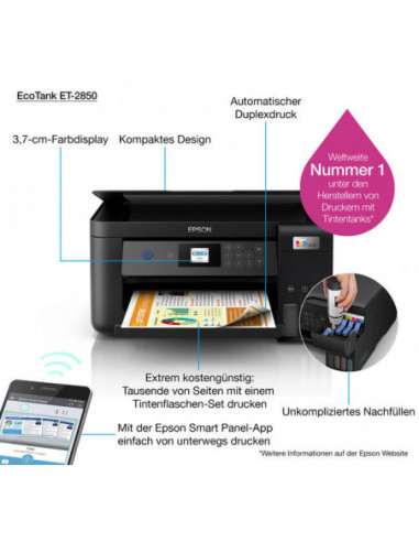 Impressora Epson EcoTank ET-2850 Jato... Impressora Epson EcoTank ET-2850 Jato...