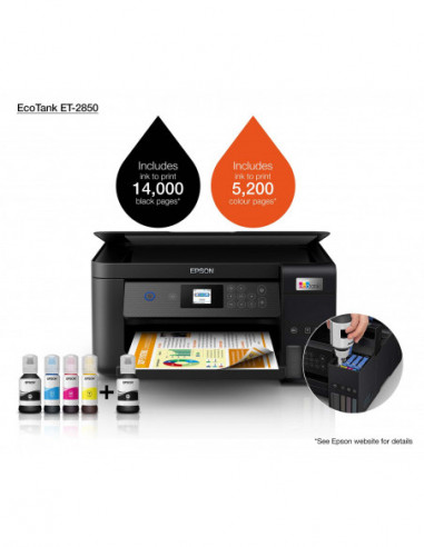 Impressora Epson EcoTank ET-2850 Jato... Impressora Epson EcoTank ET-2850 Jato...