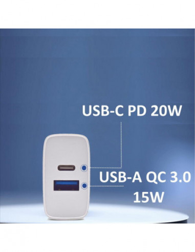 Carregador Ewent EW1321: USB-C,...