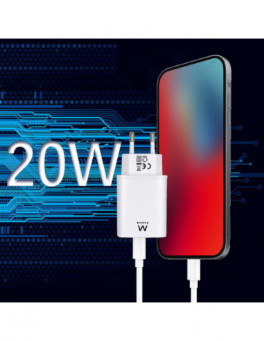 Carregador Ewent EW1321: USB-C,...