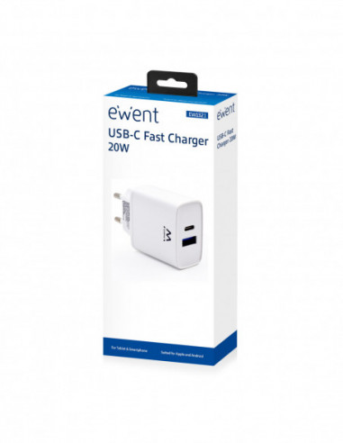 Carregador Ewent EW1321: USB-C,...