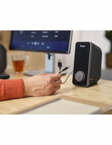 Colunas Trust Arys 2.0: 14W, USB,...