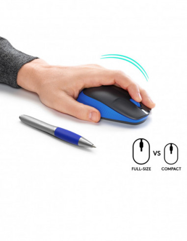 Logitech Ratón Inalámbrico M190 Azul...