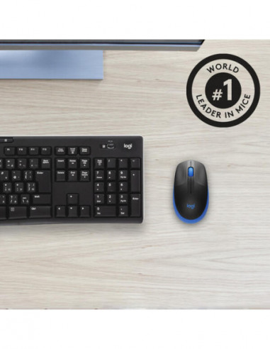 Logitech Ratón Inalámbrico M190 Azul...