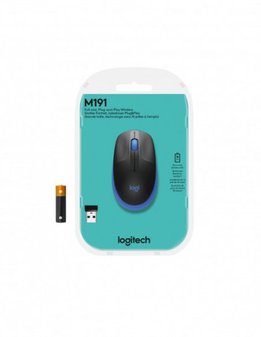 Logitech Ratón Inalámbrico M190 Azul...