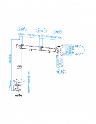 TooQ DB1032TN-B montagem e suporte... TooQ DB1032TN-B montagem e suporte...