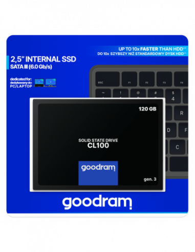 SSD GoodRam CL100 120GB SATA3 2.5" 3D... SSD GoodRam CL100 120GB SATA3 2.5" 3D...