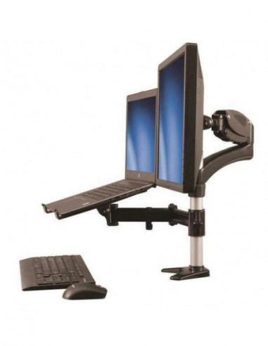 Single-Monitor Arm with Laptop Stand