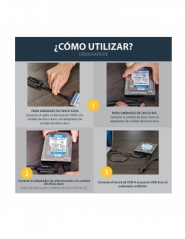 Adaptador Startech USB3SSATAIDE: USB... Adaptador Startech USB3SSATAIDE: USB...
