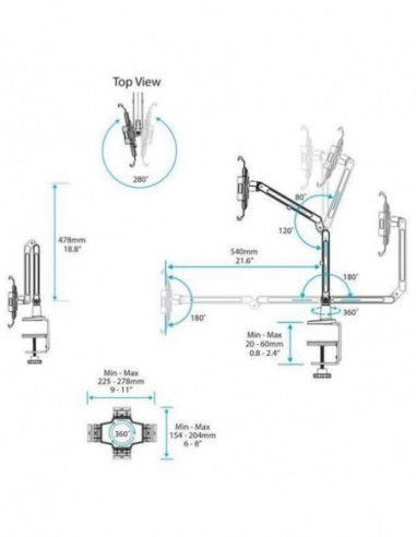 Suporte Startech para Monitor até 11...