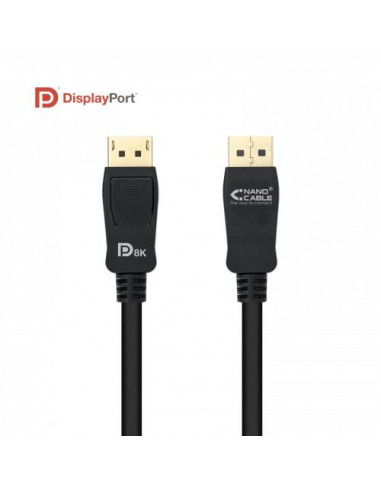 Cabo Nanocable DisplayPort 1.4: 1m,... Cabo Nanocable DisplayPort 1.4: 1m,...
