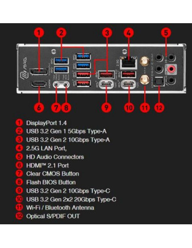 Placa-Mãe MSI MAG Z790 Tomahawk WIFI