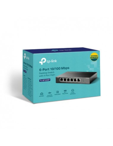 Switch TP-Link TL-SF1006P, 6 Portas...