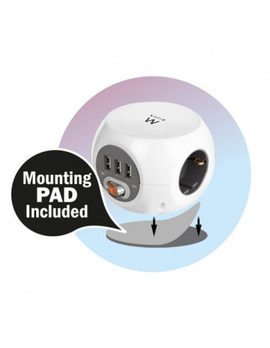 Extensão Ewent EW3939: 3 Tomadas AC +... Extensão Ewent EW3939: 3 Tomadas AC +...