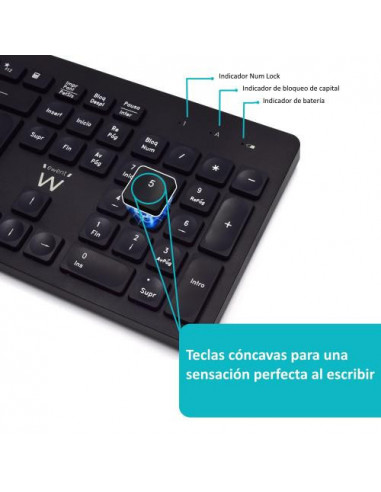 Teclado Ewent EW3256: Teclado Sem Fio...