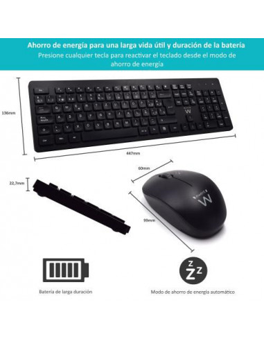 Teclado Ewent EW3256: Teclado Sem Fio...