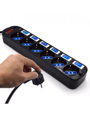 Extensão Ewent EW3851, 6 Tomadas,... Extensão Ewent EW3851, 6 Tomadas,...