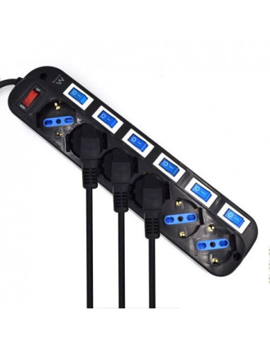 Extensão Ewent EW3851, 6 Tomadas,... Extensão Ewent EW3851, 6 Tomadas,...