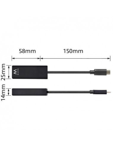 Adaptador Ewent EW9828 Ethernet USB-C... Adaptador Ewent EW9828 Ethernet USB-C...