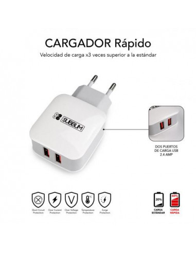 Acessório Subblim SUB-CHG-1ZWC01:... Acessório Subblim SUB-CHG-1ZWC01:...