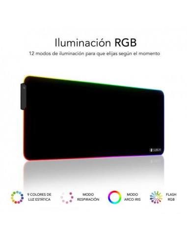 Tapete de Rato SUBBLIM - LED RGB, 9...