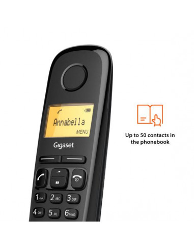Telefone Fixo Gigaset A180, Preto