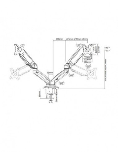 Suporte de Mesa EQUIP 65012107201: 2...