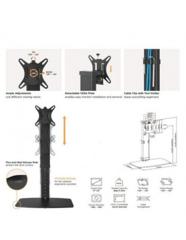 Suporte de Monitor EQUIP 65012607101... Suporte de Monitor EQUIP 65012607101...