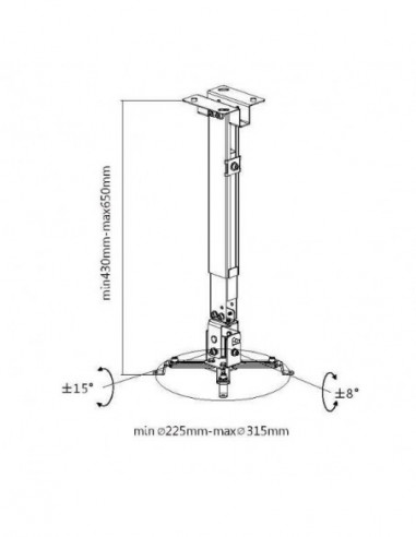 Suporte de Parede/Teto EQUIP 650702...