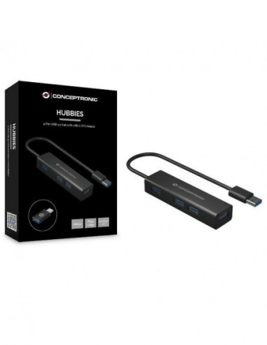Hub Conceptronic HUBBIES06B USB 3.0 4...