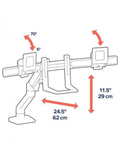 Ergotron HX - Kit de montagem (pega,... Ergotron HX - Kit de montagem (pega,...