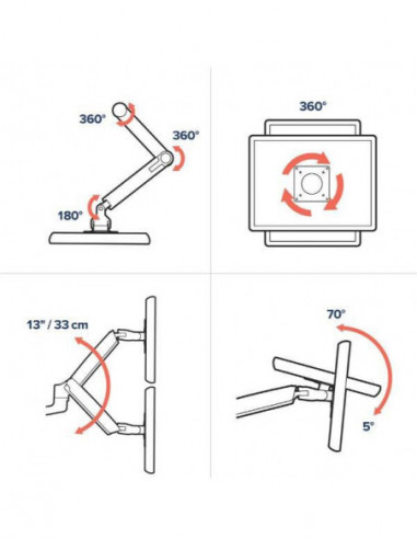 Suporte de Monitor Ergotron LX Braço... Suporte de Monitor Ergotron LX Braço...