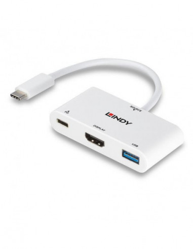 Hub Lindy USB 3.2 Tipo C para HDMI e... Hub Lindy USB 3.2 Tipo C para HDMI e...