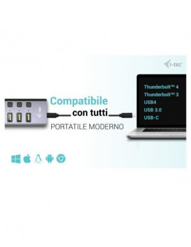 Hub USB I-Tec 9 Portas com LAN e... Hub USB I-Tec 9 Portas com LAN e...
