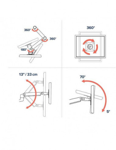 Suporte Ergotron LX, poste alto,... Suporte Ergotron LX, poste alto,...