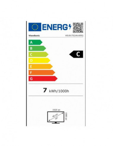 Monitor ViewSonic, Série VA1655, 16"...