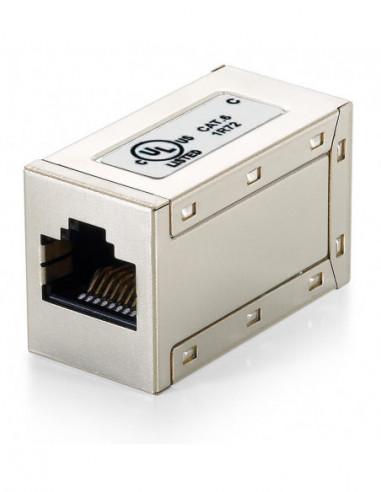 Equip Conector com 2 x RJ45 F/F Cat.6...