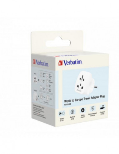 Adaptador de Viagem Verbatim WTEU-02...
