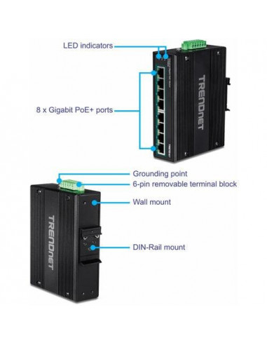 8-Port Industrial Gigabit Poe+ Cpnt... 8-Port Industrial Gigabit Poe+ Cpnt...
