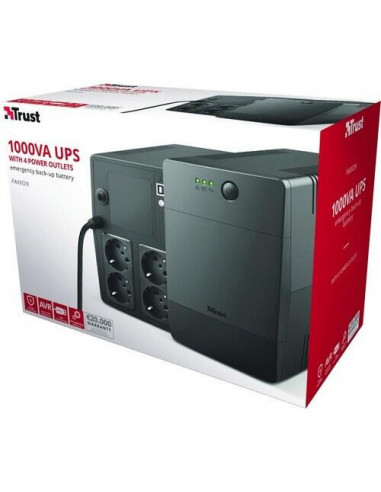 Trust - Paxxon 1000VA UPS 4 Outlets Novo