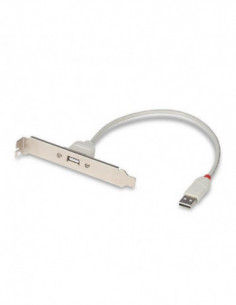 Cabo USB 2.0 Lindy 25cm Branco