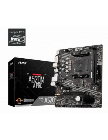 Placa-Mãe MSI A520M-A PRO AMD AM4...