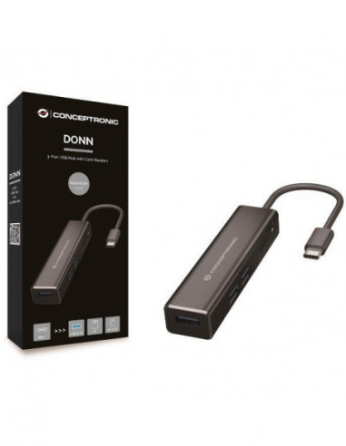 Adaptador Conceptronic DONN08B Hub...