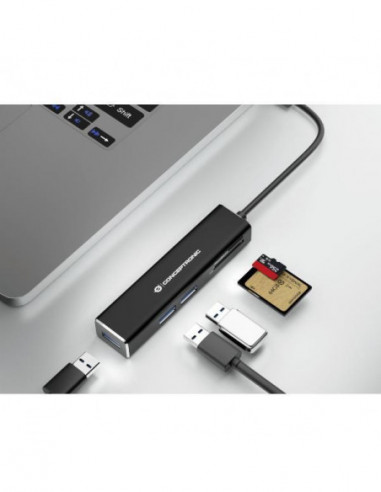 Adaptador Conceptronic DONN08B Hub...